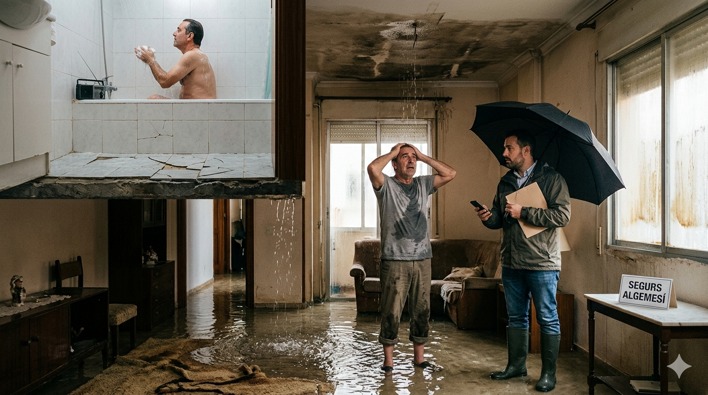 Mi vecino me ha inundado la casa y no tiene seguro: ¿Qué puedo hacer?